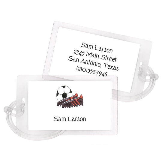 Soccer Stud Luggage Tags